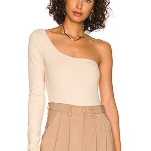 🚫SOLD🚫Lovers + Friends Asymmetrical Cream Bodysuit